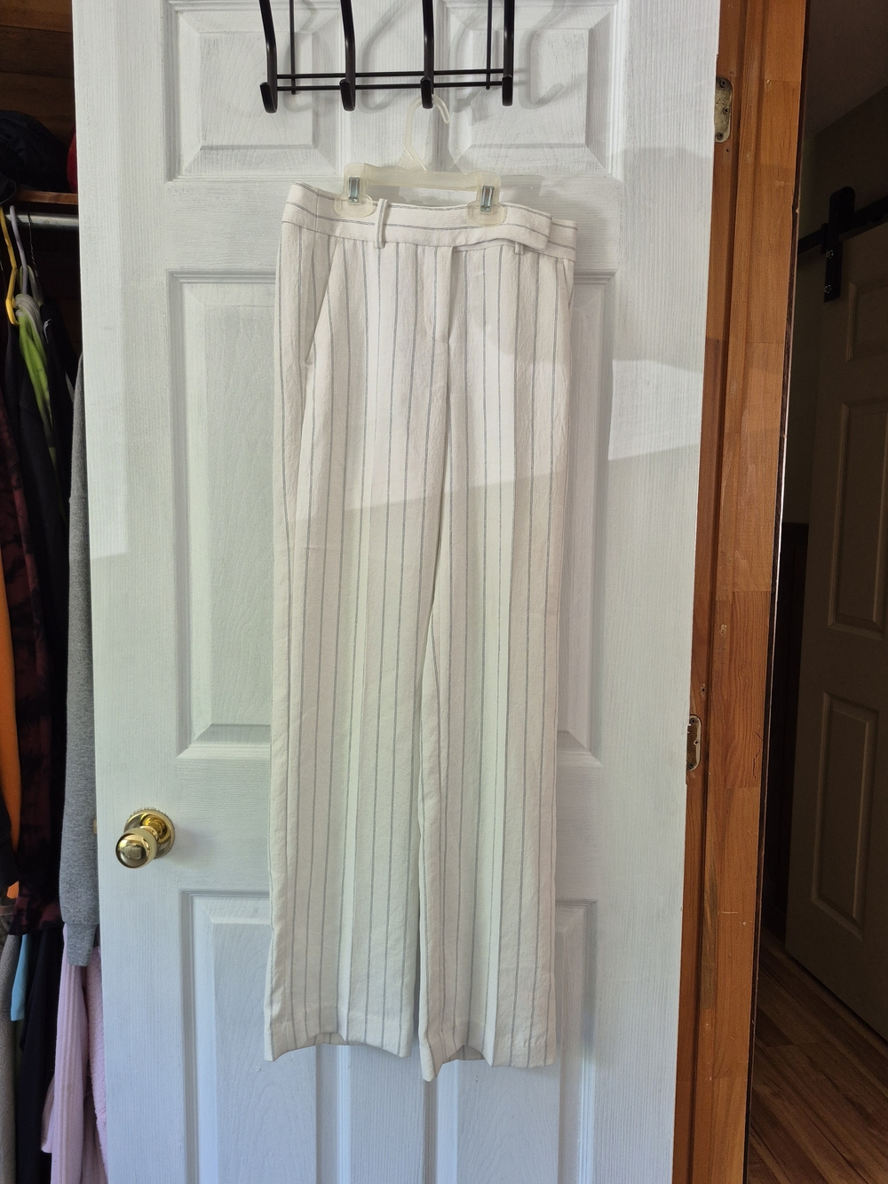 Michael Kors Cream Pinstripe Dress Pants